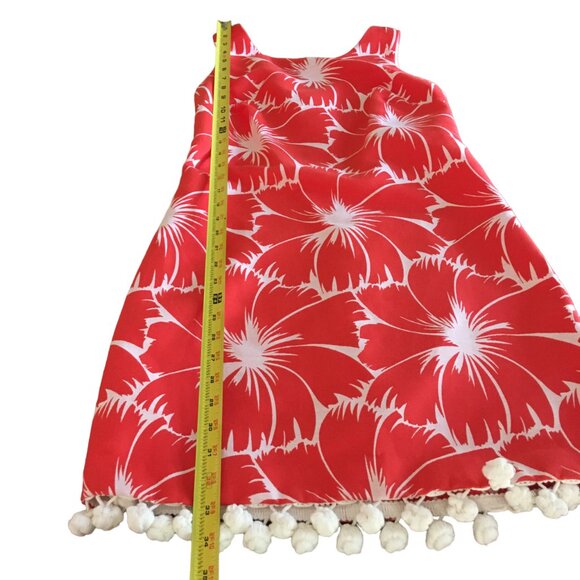 NEW Trina Turk Dress Pompoms Floral Coral Red White Lined Women’s 2 Pleasant NWT - Picture 12 of 16